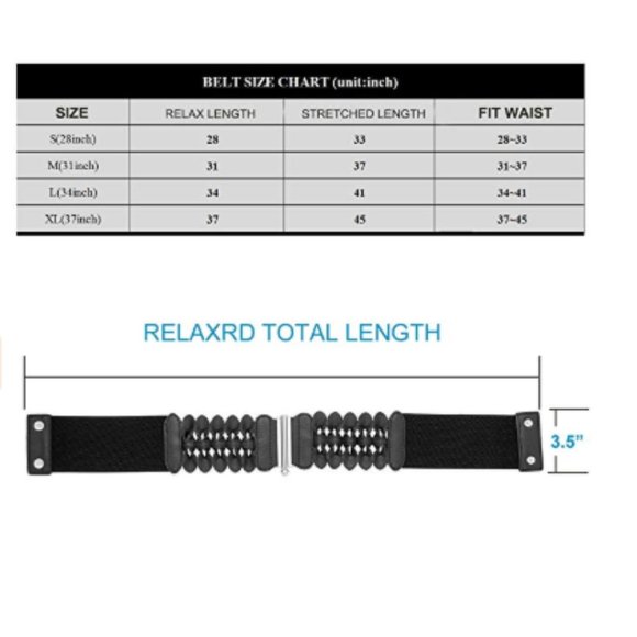 Women Elastic High Waist Cinch Belt FauxPU Leather - Picture 6 of 6